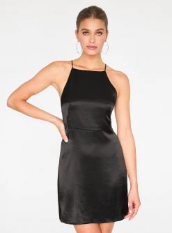 HeyYou Black Apron Mini Dress