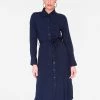 HeyYou Long Sleeve Navy Button Up Duster