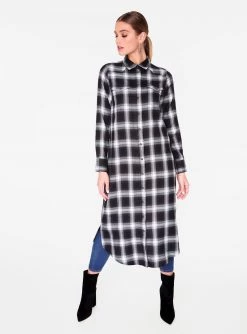 HeyYou Dusters Black Flannel Cowboy Duster