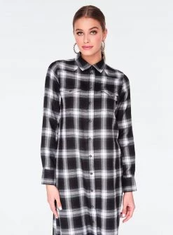 HeyYou Dusters Black Flannel Cowboy Duster