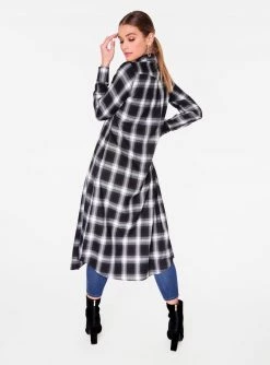 HeyYou Dusters Black Flannel Cowboy Duster