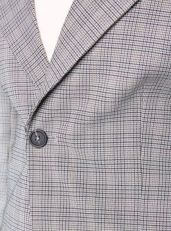 HeyYou Plaid Cold Shoulder Blazer Blazers