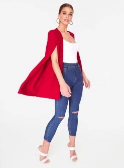 HeyYou Red Cape Blazer