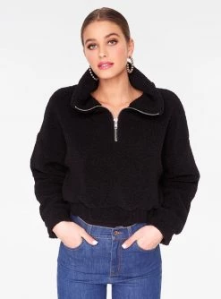 HeyYou Black Half Zip Pullover Jacket Jackets