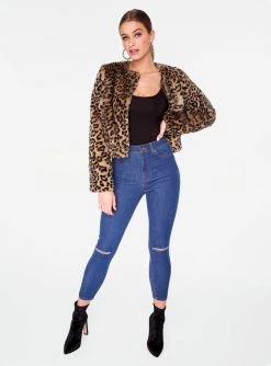 HeyYou Leopard Faux Fur Jacket