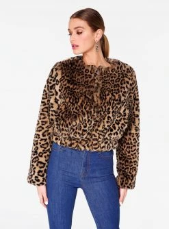 HeyYou Leopard Faux Fur Jacket