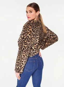 HeyYou Leopard Faux Fur Jacket