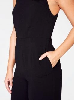 HeyYou Straight Neck Jumpsuit In Black Dresses