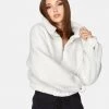HeyYou Half Zip Pullover Jacket In Creme