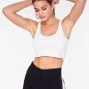 HeyYou Basic Off White Sleek Straight Neck Crop Top Crop Tops