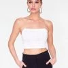 Crop Tops HeyYou Basic Off White Strappy Crop Top