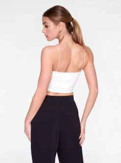 Crop Tops HeyYou Basic Off White Strappy Crop Top