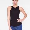 HeyYou Basic Black Ribbed Tank Top