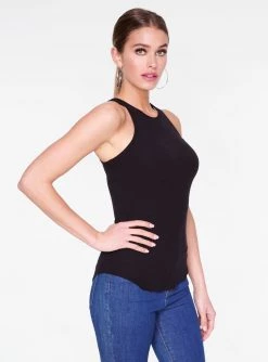 HeyYou Basic Black Ribbed Tank Top