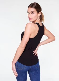 HeyYou Basic Black Ribbed Tank Top