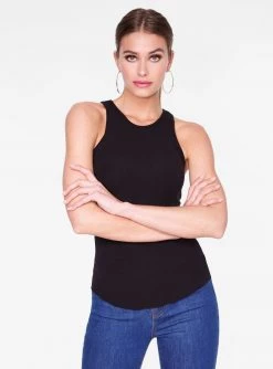 HeyYou Basic Black Ribbed Tank Top