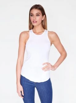 Tank Tops HeyYou Basic White Ribbed Tank Top