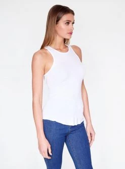 Tank Tops HeyYou Basic White Ribbed Tank Top