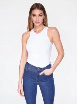 Tank Tops HeyYou Basic White Ribbed Tank Top