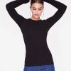 HeyYou Basic Long Sleeve Ribbed Top In Black 1 HeyYou Basic Long Sleeve Ribbed Top In Black