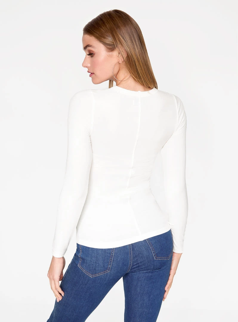 HeyYou Basic Long Sleeve Ribbed Top In Off White 6 HeyYou Basic Long Sleeve Ribbed Top In Off White