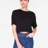HeyYou Basic Cropped Tee In Black