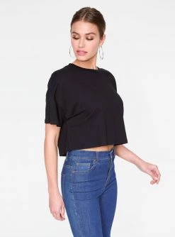 HeyYou Basic Cropped Tee In Black