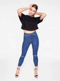 HeyYou Basic Cropped Tee In Black