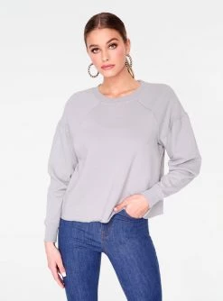 Sweatshirts + Hoodies HeyYou Basic Long Sleeve Sweatshirt In Heather Grey