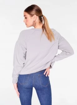 Sweatshirts + Hoodies HeyYou Basic Long Sleeve Sweatshirt In Heather Grey