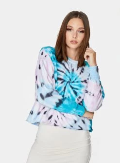 HeyYou Multicolor Tie Dye Sweatshirt Sweatshirts + Hoodies