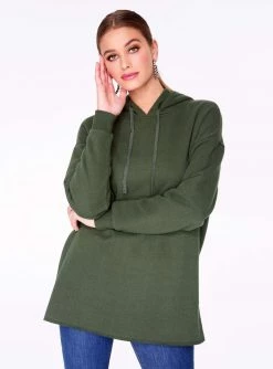 Sweatshirts + Hoodies HeyYou Basic Army Long Sleeve Hoodie