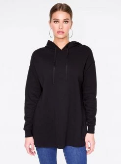 HeyYou Basic Black Long Sleeve Hoodie Sweatshirts + Hoodies