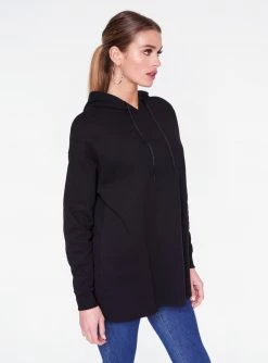 HeyYou Basic Black Long Sleeve Hoodie Sweatshirts + Hoodies