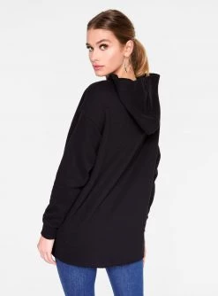 HeyYou Basic Black Long Sleeve Hoodie Sweatshirts + Hoodies