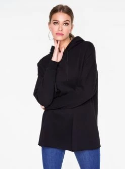 HeyYou Basic Black Long Sleeve Hoodie Sweatshirts + Hoodies