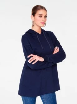 HeyYou Basic Navy Long Sleeve Hoodie