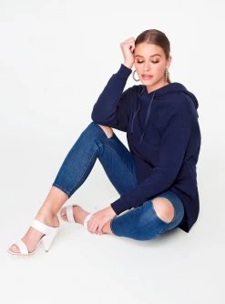 HeyYou Basic Navy Long Sleeve Hoodie