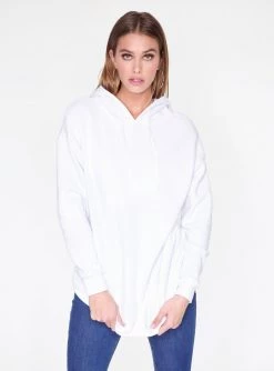 HeyYou Basic White Long Sleeve Hoodie