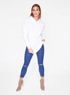HeyYou Basic White Long Sleeve Hoodie