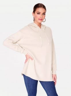 Sweatshirts + Hoodies HeyYou Basic Light Grey Long Sleeve Hoodie