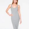 HeyYou Basic Heather Grey Ribbed Tank Dress