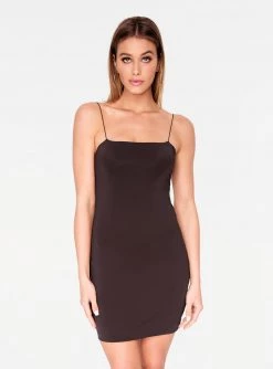 HeyYou Basic Mocha Mini Bodycon Dress Dresses