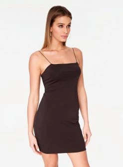 HeyYou Basic Mocha Mini Bodycon Dress Dresses