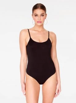 HeyYou Basic Black Strappy Bodysuit