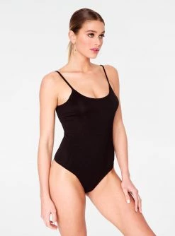 HeyYou Basic Black Strappy Bodysuit