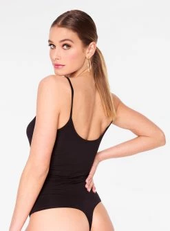 HeyYou Basic Black Strappy Bodysuit