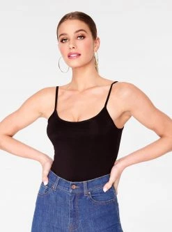 HeyYou Basic Black Strappy Bodysuit