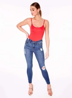 Bodysuits HeyYou Basic Cherrybomb Strappy Bodysuit