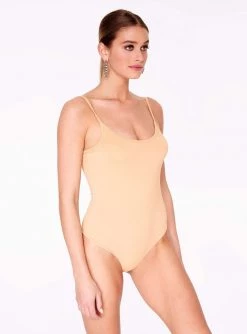 HeyYou Basic Sand Strappy Bodysuit Bodysuits